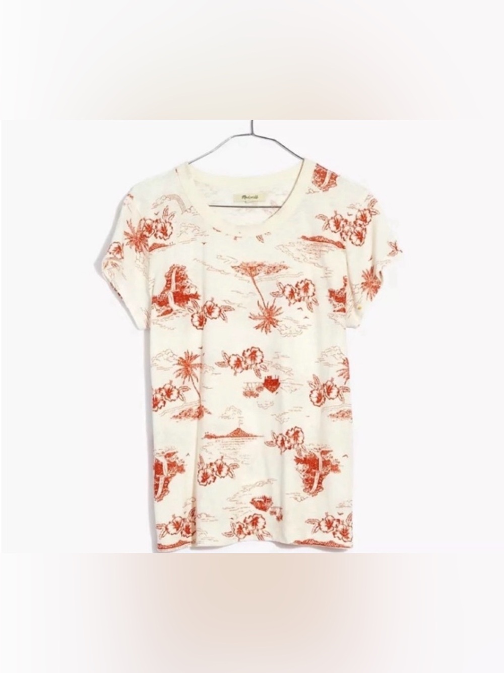 Madewell The Perfect Vintage Tee in Paradise Toile print- size medium